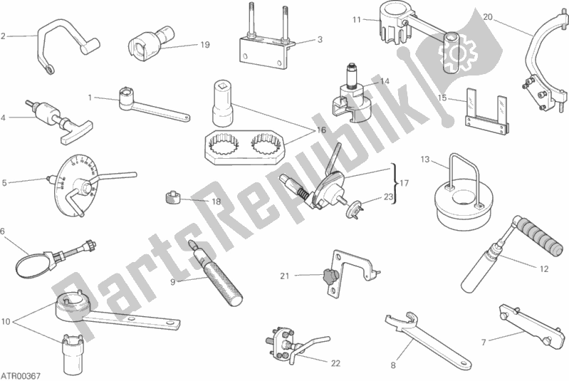 Tutte le parti per il Strumenti Di Servizio Per Officina (motore) del Ducati Supersport S 937 2019